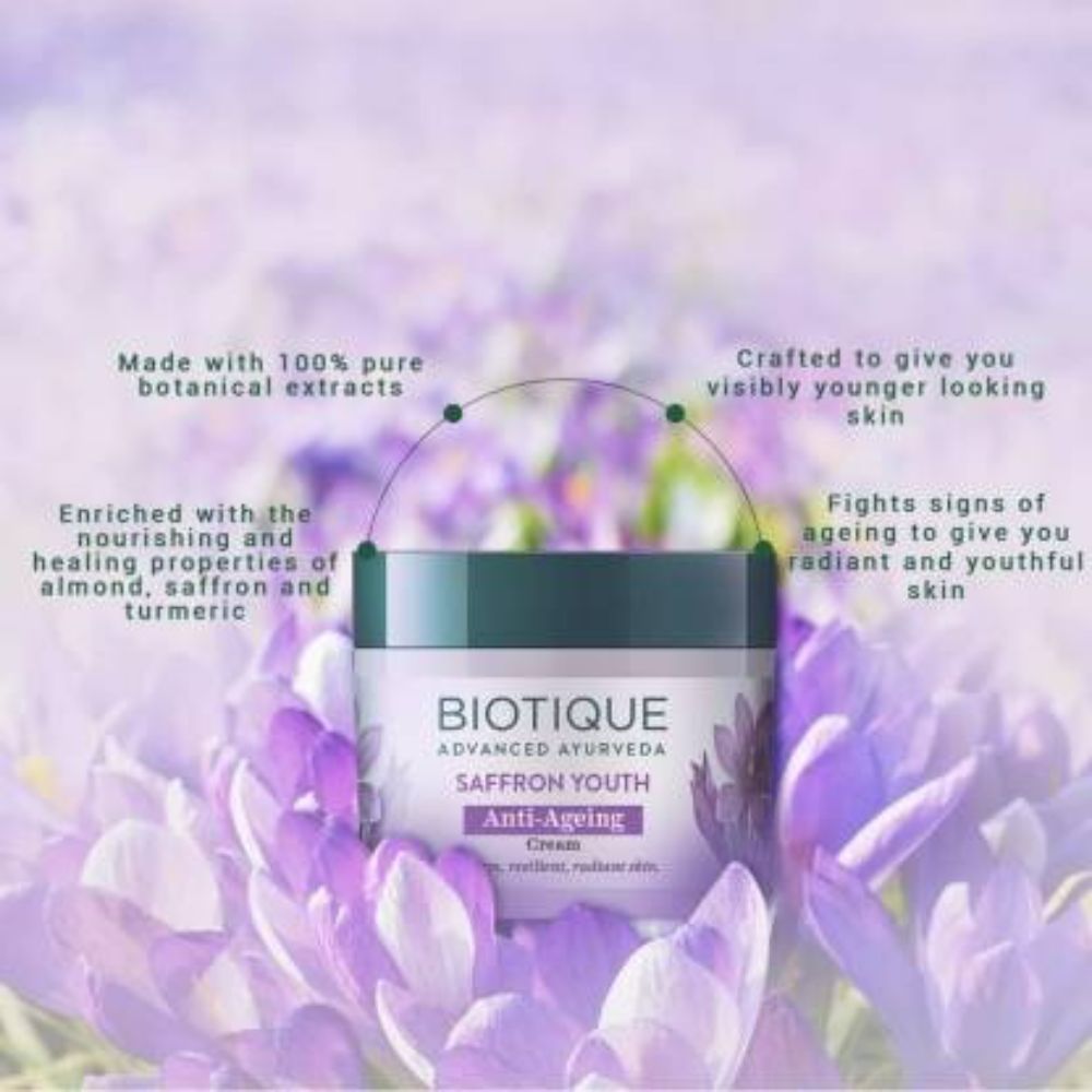 Biotique Saffron Youth Anti-Ageing Cream Biotique Saffron Youth Anti-Ageing Cream