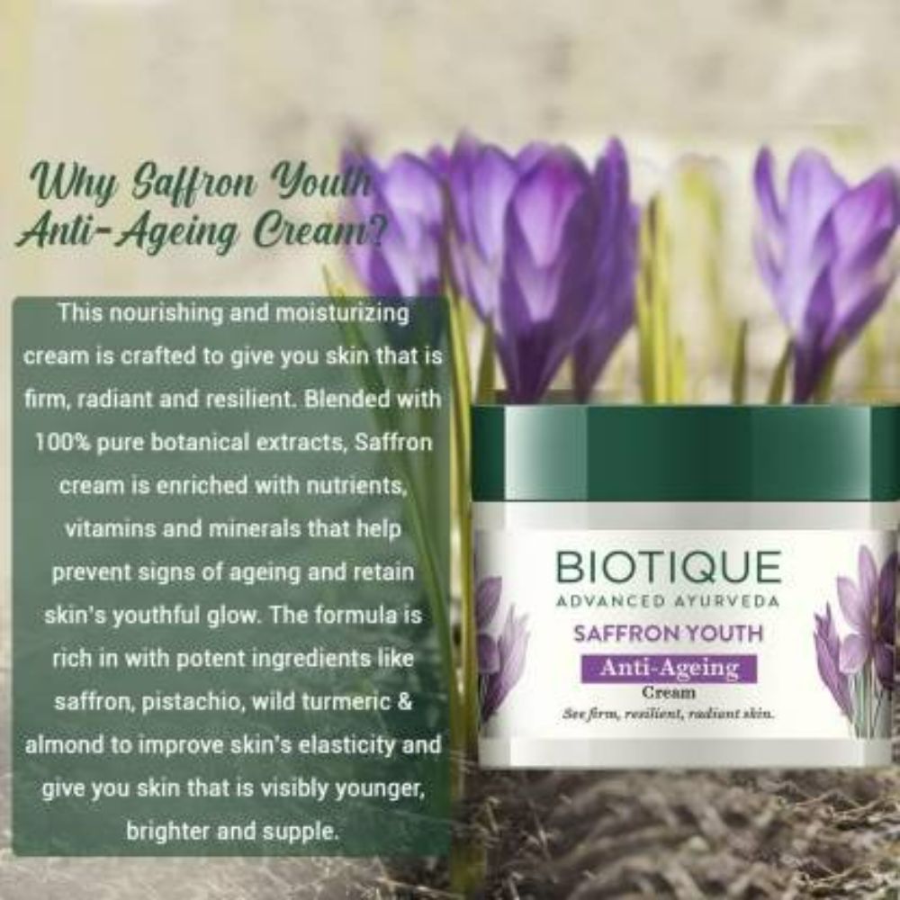Biotique Saffron Youth Anti-Ageing Cream Biotique Saffron Youth Anti-Ageing Cream