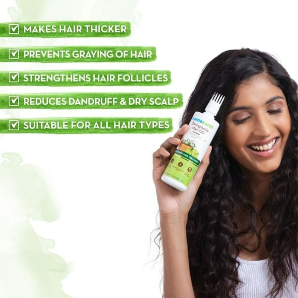Mamaearth Bhringamla Hair Oil For Intense Hair Treatment Mamaearth Bhringamla Hair Oil For Intense Hair Treatment