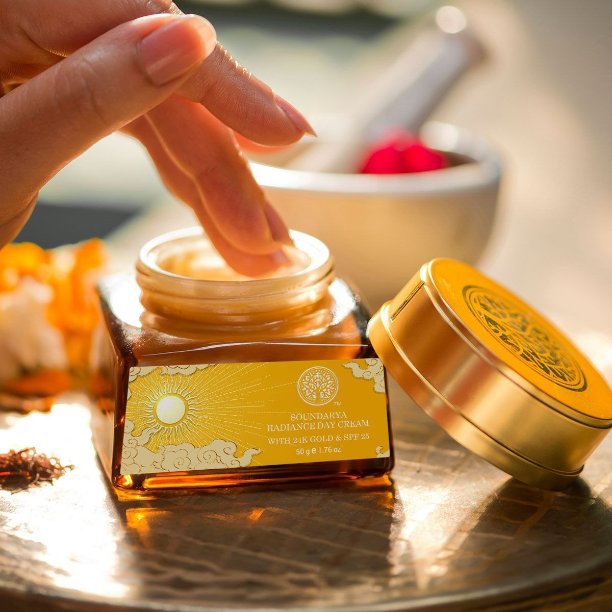 Forest Essentials Soundarya Radiance Cream With 24K Gold & SPF30 Forest Essentials Soundarya Radiance Cream With 24K Gold & SPF30