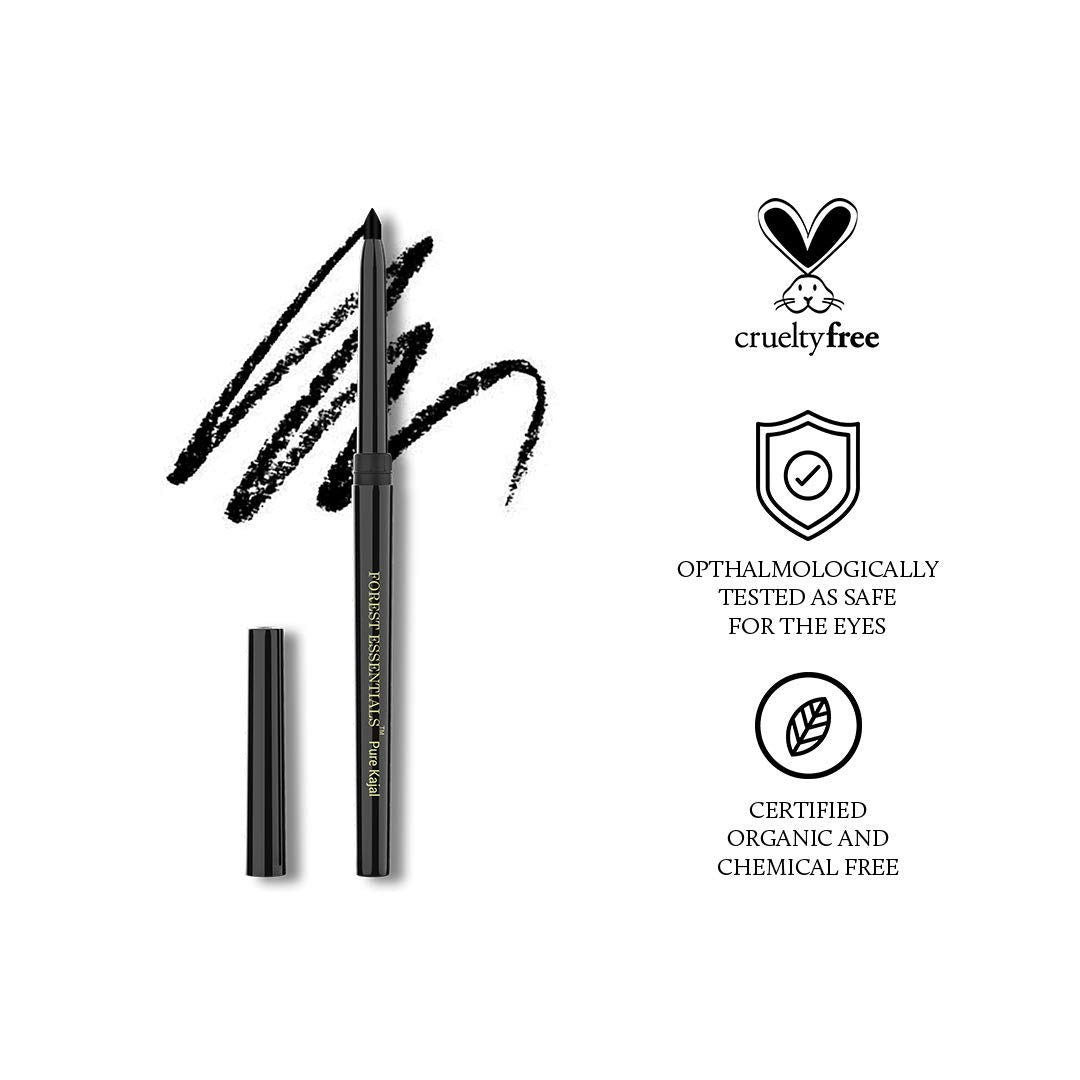 Forest Essentials Charcoal Black Gulaab Khaas Kajal Forest Essentials Charcoal Black Gulaab Khaas Kajal