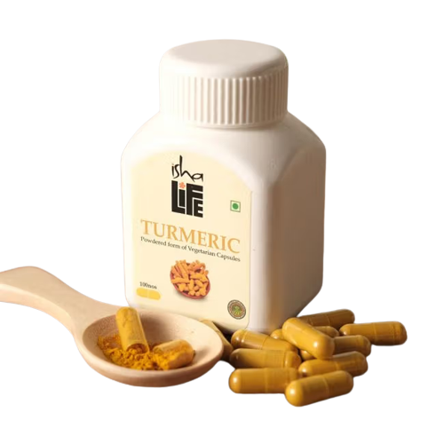 Isha Life Turmeric Powdered Form Of Vegetarian Capsules - Safuron Naturals