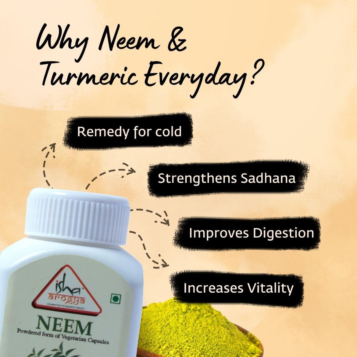 Isha Life Neem and Turmeric Capsules Isha Life Neem and Turmeric Capsules