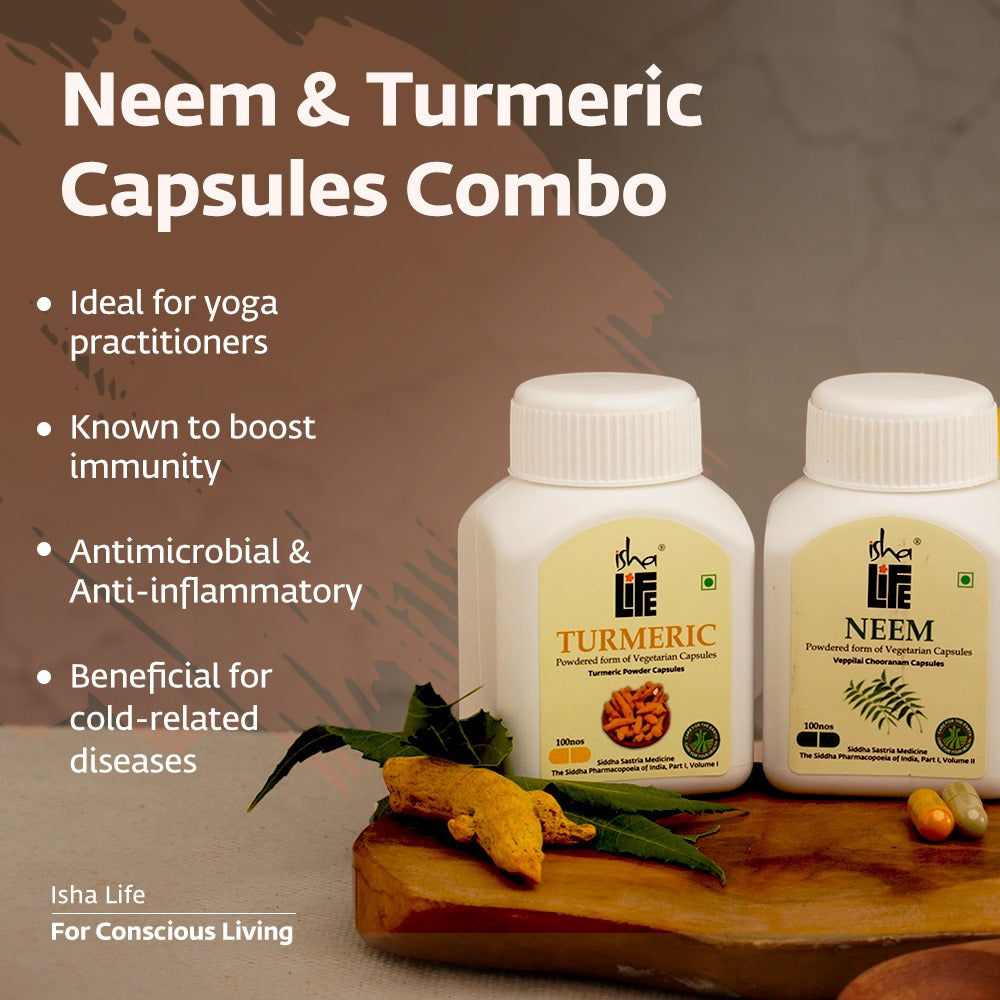 Isha Life Neem and Turmeric Capsules Isha Life Neem and Turmeric Capsules