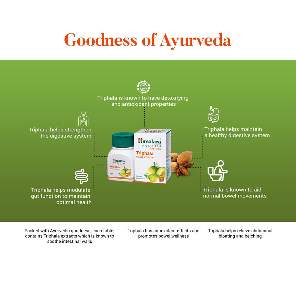 Himalaya Wellness Pure Herbs Triphala Bowel Wellness Himalaya Wellness Pure Herbs Triphala Bowel Wellness