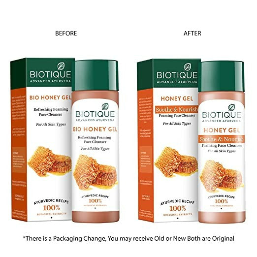 Biotique Advanced Organics Honey Gel Refreshing Foaming Face Cleanser Biotique Advanced Organics Honey Gel Refreshing Foaming Face Cleanser