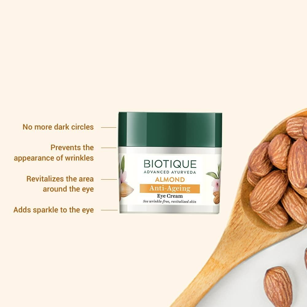 Biotique Bio Almond Soothing And Nourishing Eye Cream Biotique Bio Almond Soothing And Nourishing Eye Cream