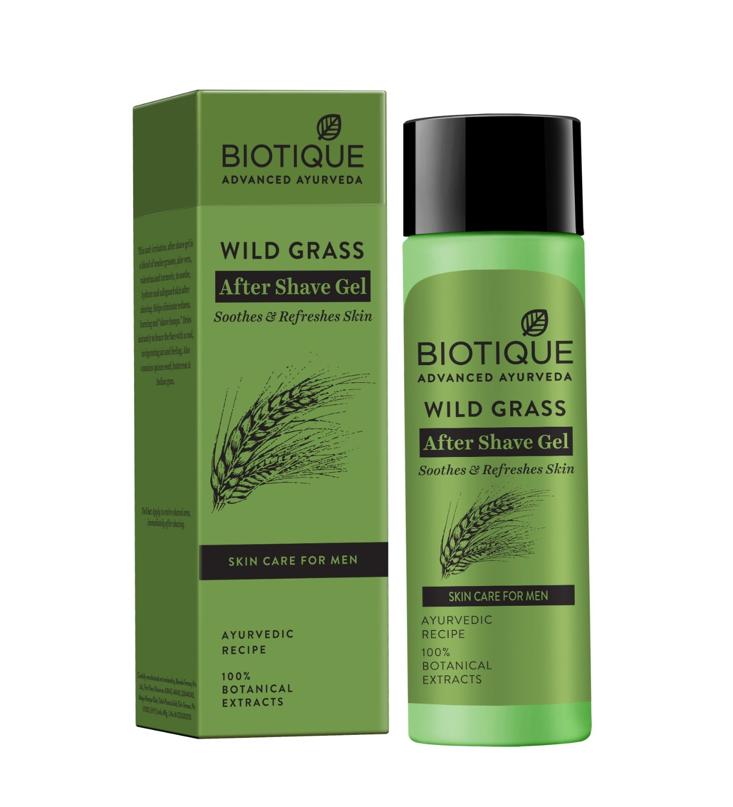Biotique Bio Wild Grass A Soothing After Shave Gel For Men - Safuron