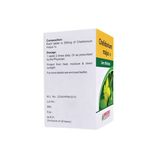 Bakson's Homeopathy Chelidonium Majus Tablets Bakson's Homeopathy Chelidonium Majus Tablets