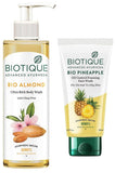 Biotique Bio Almond Body Wash And Bio Pineapple Face Wash