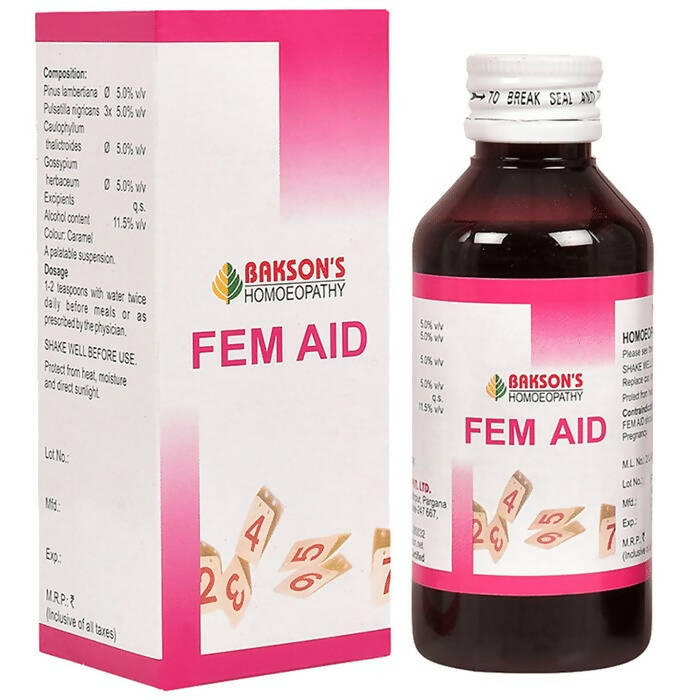 Bakson's Homeopathy Fem Aid Syrup - Safuron Naturals
