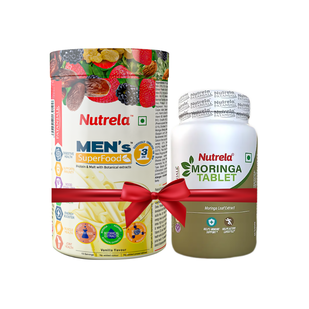 Patanjali Nutrela Men's Superfood + Moringa Tablets Combo - safuroncart