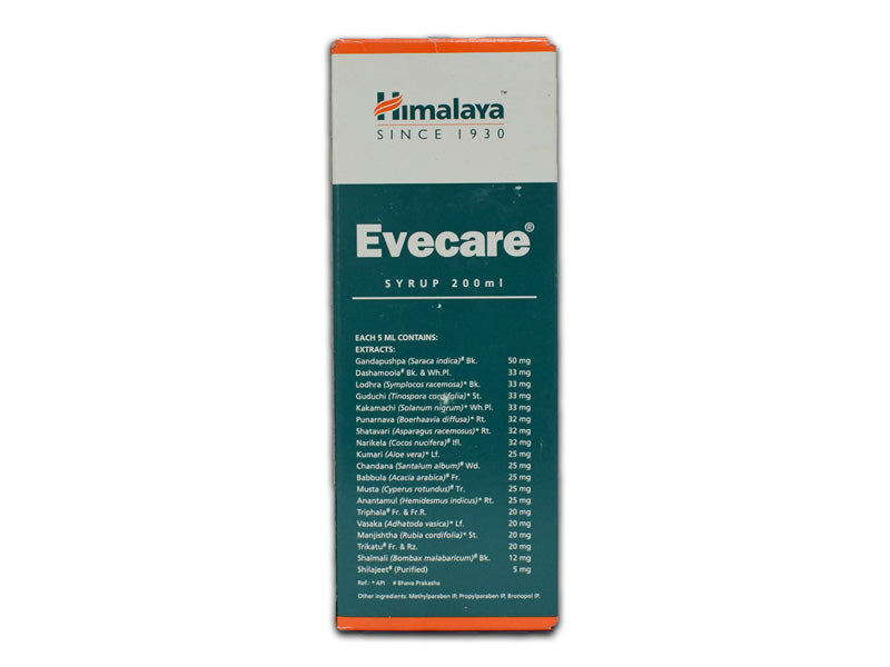 Himalaya Herbals - Evecare Syrup Himalaya Herbals - Evecare Syrup