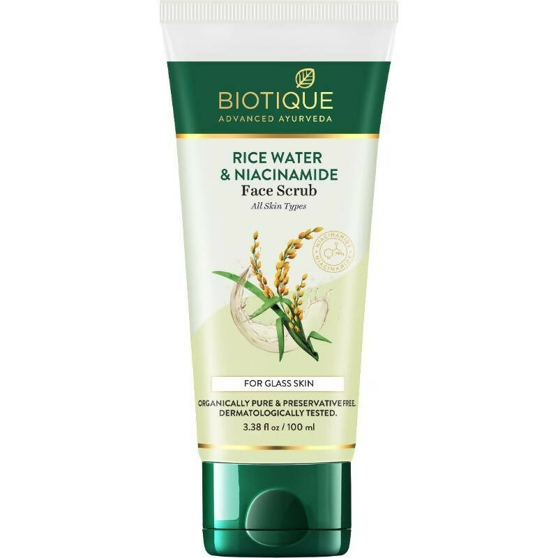 Biotique Advanced Ayurveda Rice Water & Niacinamide Face Scrub - Safuron