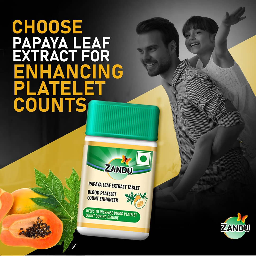 Zandu Papaya Leaf Extract Tablets Zandu Papaya Leaf Extract Tablets