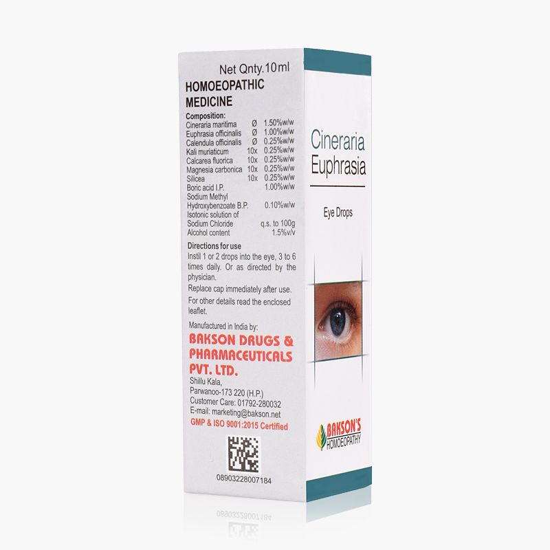 Bakson's Homeopathy Cineraria Euphrasia Eye Drops Bakson's Homeopathy Cineraria Euphrasia Eye Drops