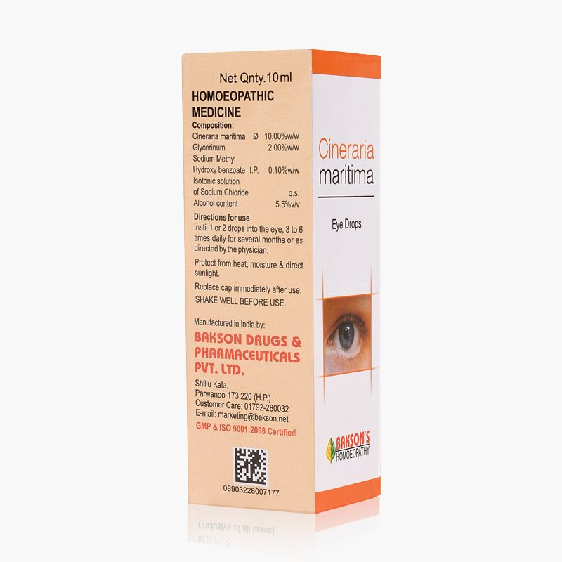 Bakson's Homeopathy C-ineraria Maritima Eye Drops Bakson's Homeopathy C-ineraria Maritima Eye Drops