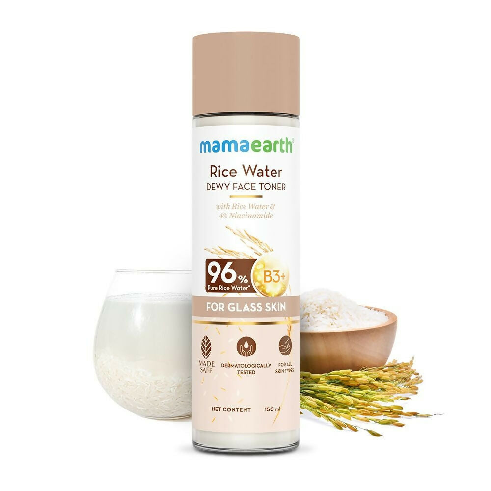 Mamaearth Rice Water Dewy Face Toner with 96% Pure Rice Water Extract & 4% Niacinamide for Glass Skin Mamaearth Rice Water Dewy Face Toner with 96% Pure Rice Water Extract & 4% Niacinamide for Glass Skin