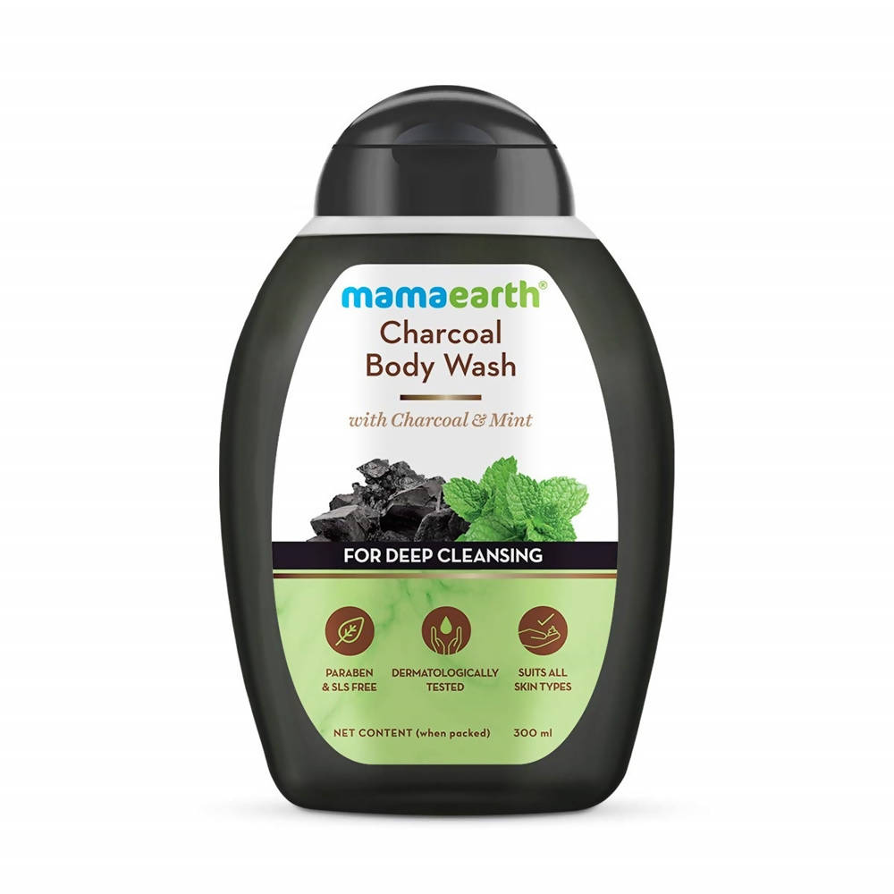 Mamaearth Charcoal Body Wash With Charcoal & Mint For Deep Cleansing - Safuron