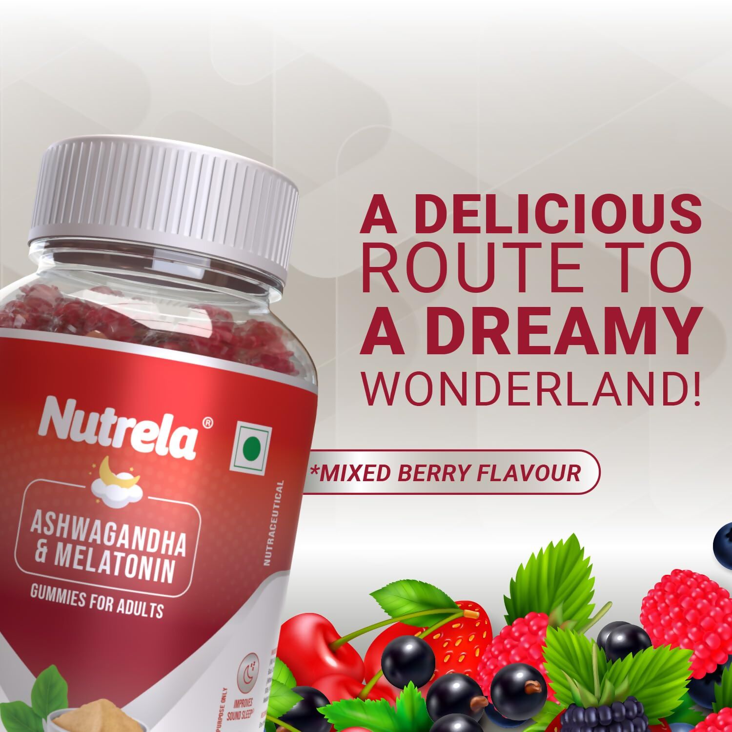 Patanjali Nutrela Ashwagandha & Melatonin Gummies Patanjali Nutrela Ashwagandha & Melatonin Gummies