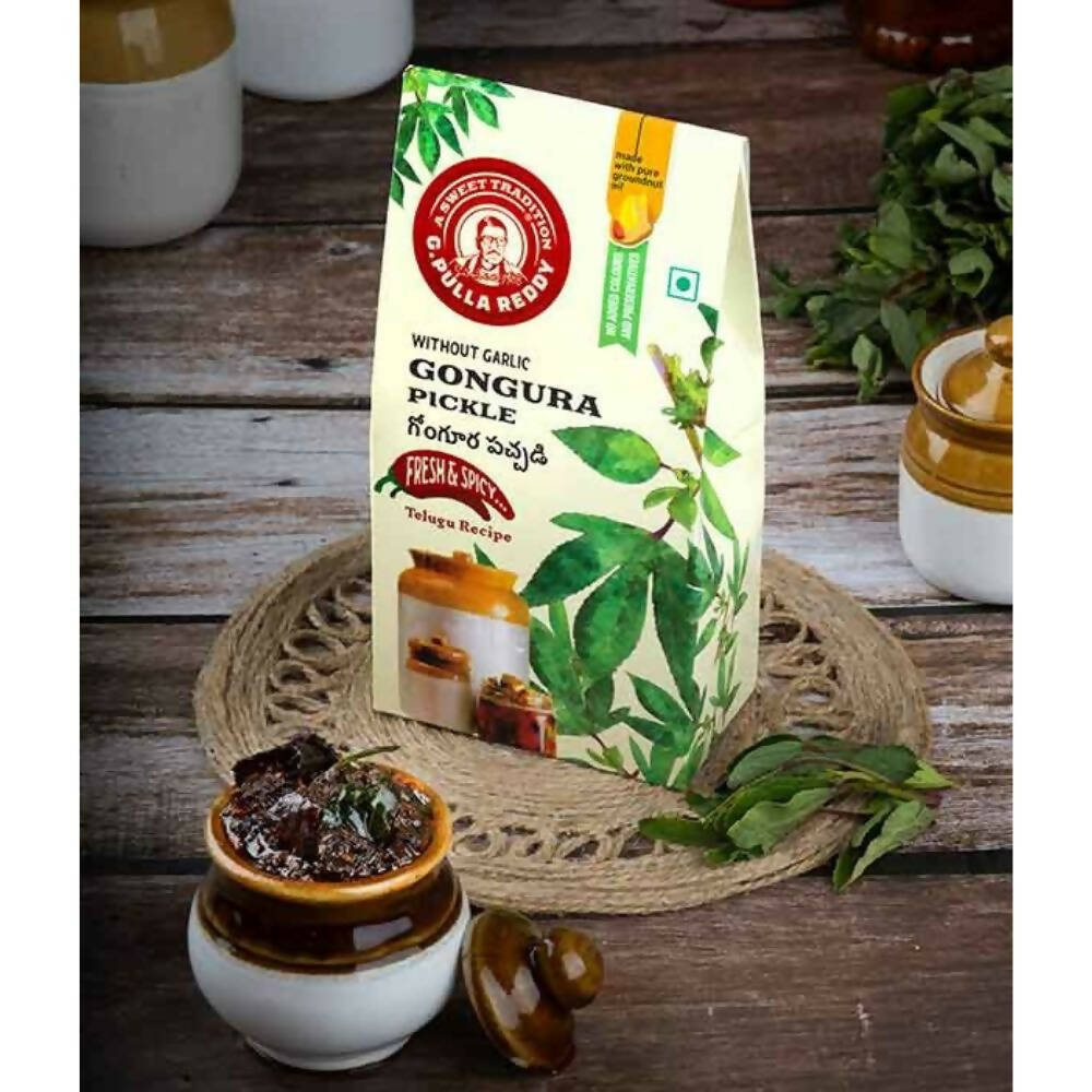 Pulla Reddy Gongura Pickle Without Garlic - Safuron