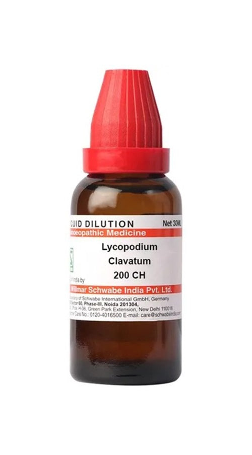 Dr. Willmar Schwabe India Lycopodium Clavatum Dilution - 200 CH/ 30 ml Dr. Willmar Schwabe India Lycopodium Clavatum Dilution - 200 CH/ 30 ml