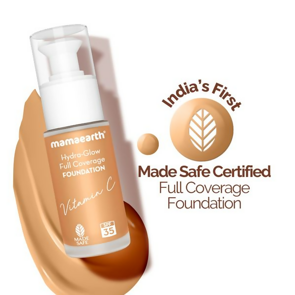 Mamaearth Hydra-Glow Full Coverage Foundation With Vitamin C & Turmeric - Sun Glow - Limited Time Offer Mamaearth Hydra-Glow Full Coverage Foundation With Vitamin C & Turmeric - Sun Glow - Limited Time Offer