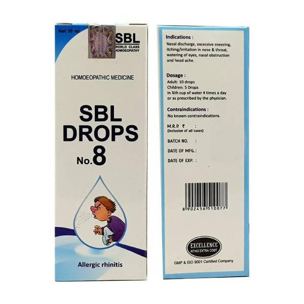 SBL Homeopathy Drops No. 8 Allergic Rhinitis SBL Homeopathy Drops No. 8 Allergic Rhinitis