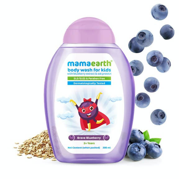 Mamaearth Brave Blueberry Body Wash For Kids with Blueberry & Oat Protein Mamaearth Brave Blueberry Body Wash For Kids with Blueberry & Oat Protein