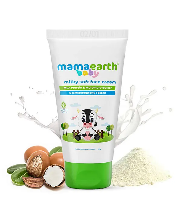 Mamaearth Milky Soft Baby Face Cream For Moisturizes, Soothes, Heals Chapped Skin - Safuron