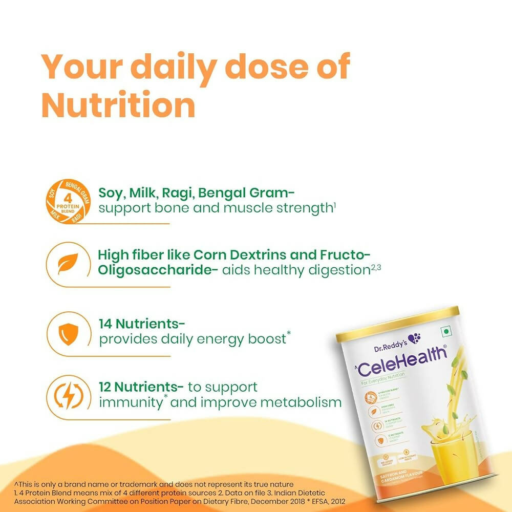 Dr. Reddy’s Celehealth Nutritional Drink - Saffron & Cardamom Flavor Dr. Reddy's