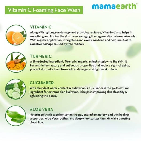 Mamaearth Vitamin C Foaming Face Wash Mamaearth Vitamin C Foaming Face Wash