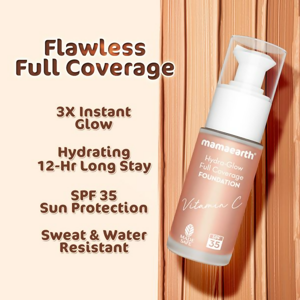 Mamaearth Hydra-Glow Full Coverage Foundation With Vitamin C & Turmeric - Ivory Glow Mamaearth Hydra-Glow Full Coverage Foundation With Vitamin C & Turmeric - Ivory Glow