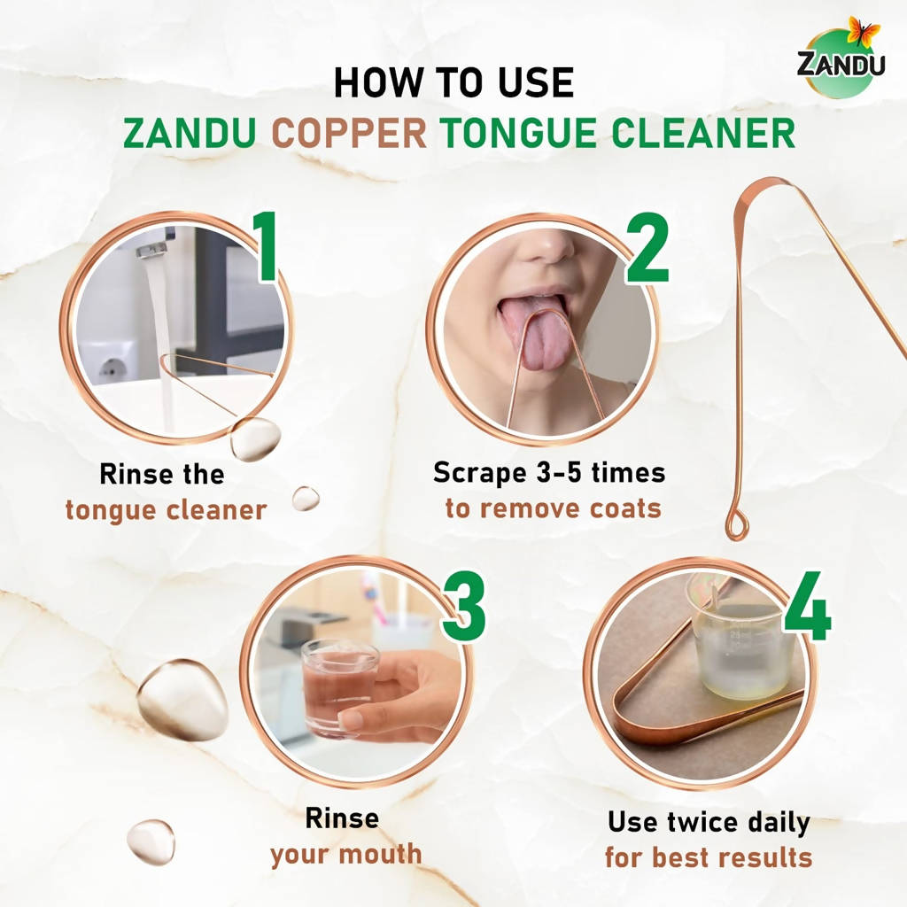 Zandu Copper Tongue Cleaner Zandu Copper Tongue Cleaner
