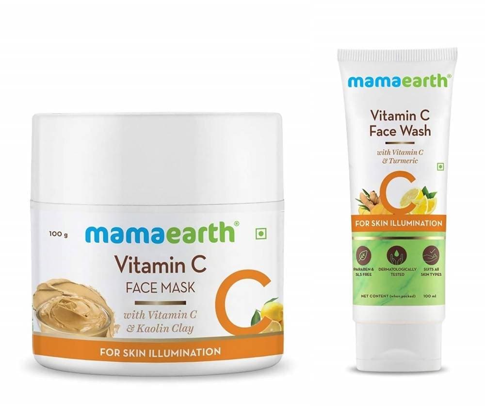 Mamaearth Vitamin C Face Wash & Sleeping Mask For Skin Illumination Combo Mamaearth Vitamin C Face Wash & Sleeping Mask For Skin Illumination Combo