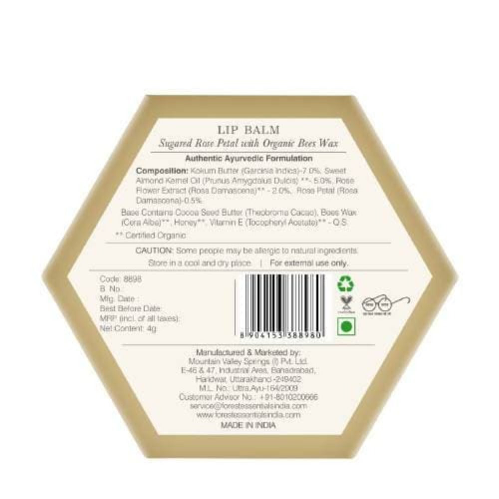 Forest Essentials Luscious Lip Balm Sugared Rose Petal Forest Essentials Luscious Lip Balm Sugared Rose Petal