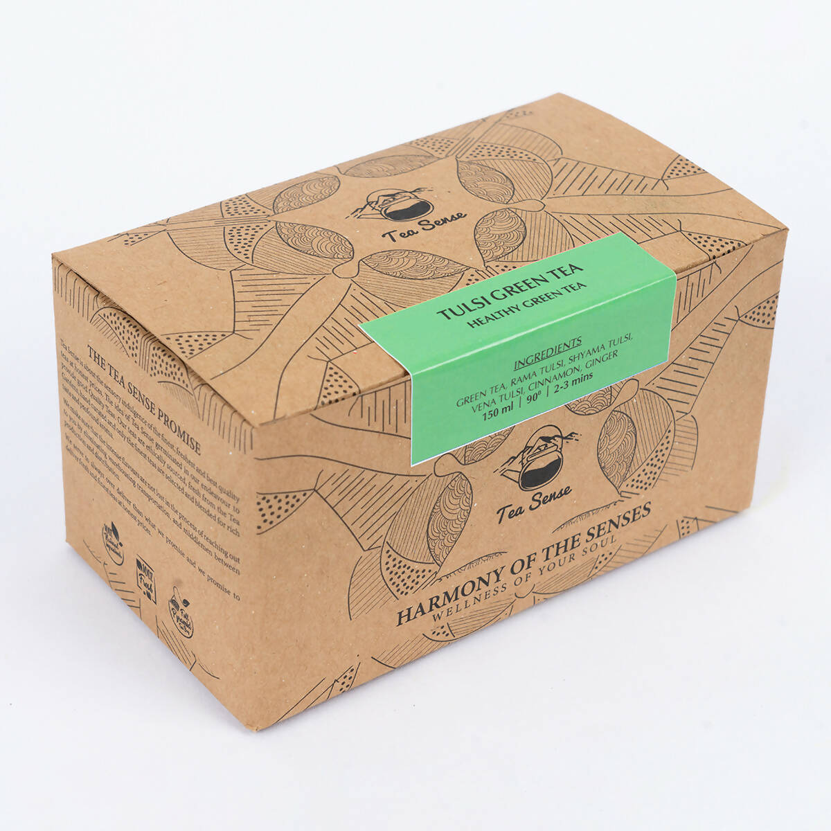 Tea Sense Tulsi Green Tea Bags Box - Safuron