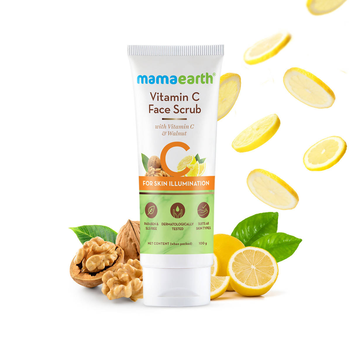 Mamaearth Vitamin C Face Scrub With Vitamin C and Walnut Mamaearth Vitamin C Face Scrub With Vitamin C and Walnut