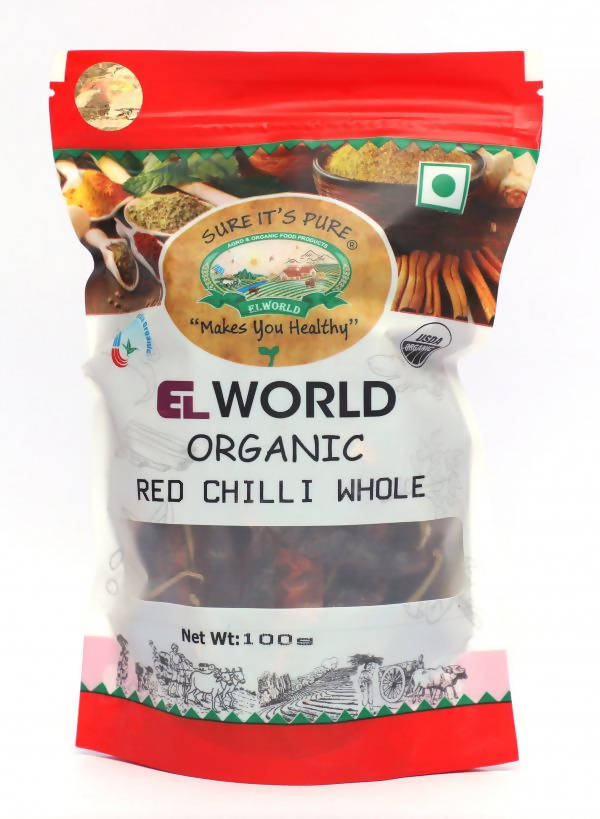 El World Organic Red Chilli Whole - Safuron