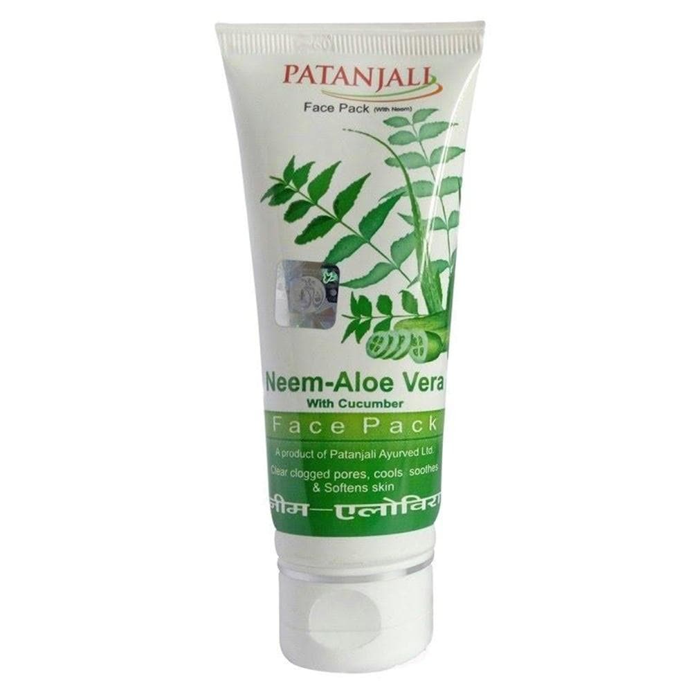 Patanjali Aloevera Neem Cucumber Face Pack, 60 gm - safuroncart