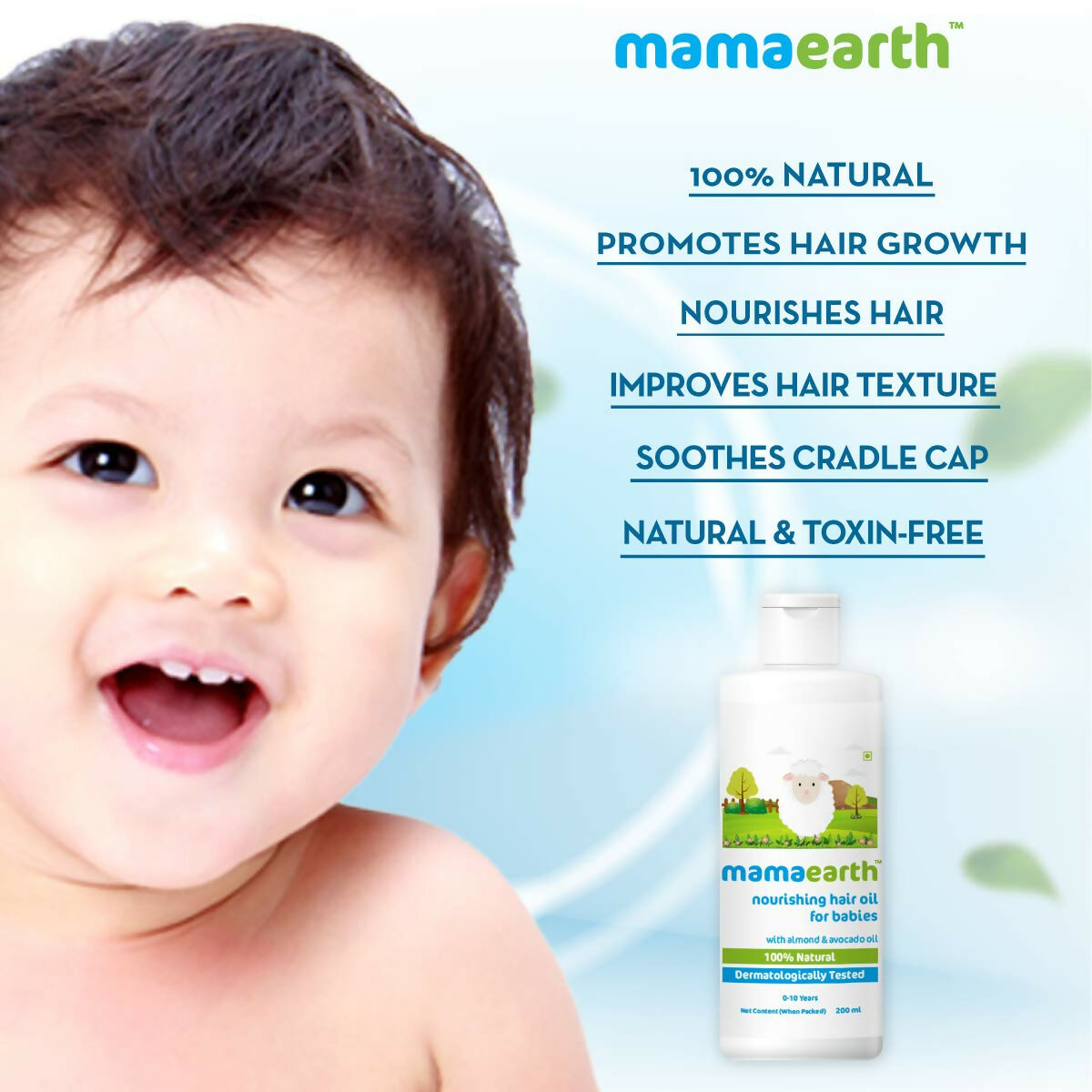 Mamaearth Daily Moisturizing Lotion & Nourishing Baby Hair Oil, With Almond & Avocado Oil Mamaearth Daily Moisturizing Lotion & Nourishing Baby Hair Oil, With Almond & Avocado Oil