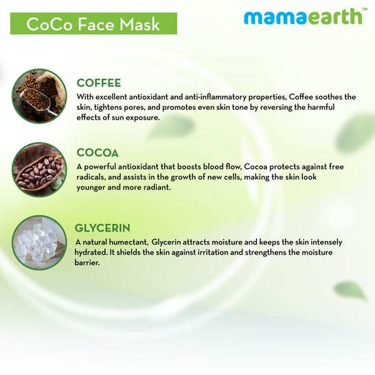 Mamaearth CoCo Face Mask with Coffee & Cocoa for Skin Awakening Mamaearth CoCo Face Mask with Coffee & Cocoa for Skin Awakening