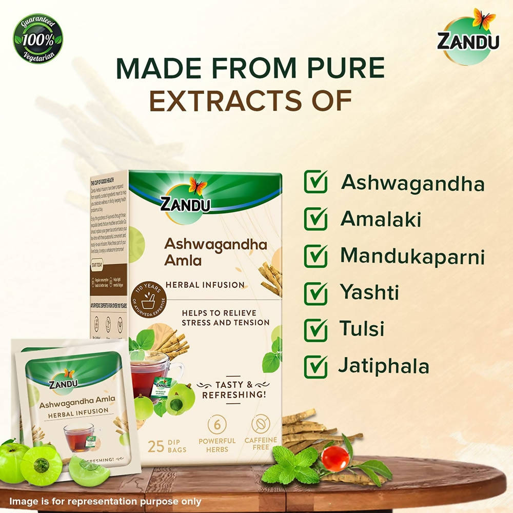 Zandu Ashwagandha Amla Herbal Infusion Tea Zandu Ashwagandha Amla Herbal Infusion Tea