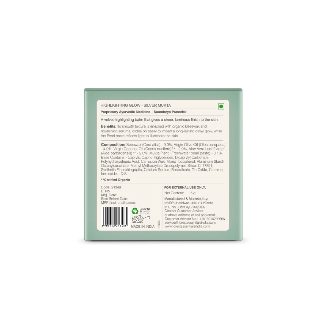 Forest Essentials Highlighting Glow Mukta - Silver Forest Essentials Highlighting Glow Mukta - Silver