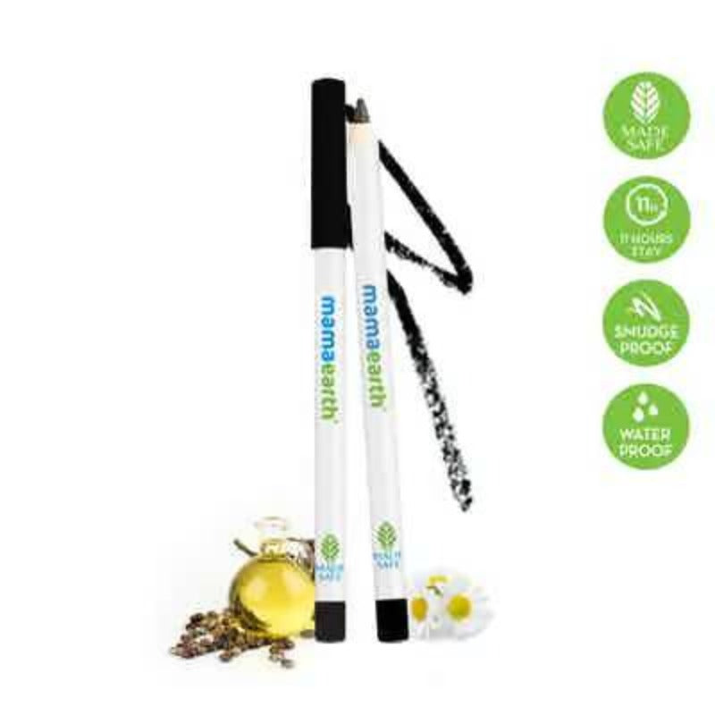 Mamaearth Charcoal Black Long Stay Kohl With Sharpener Mamaearth Charcoal Black Long Stay Kohl With Sharpener