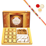 Ghasitaram Mewa Bites, Kaju Katli and Methi Mathi With Pearl Beads Rakhi - Safuron