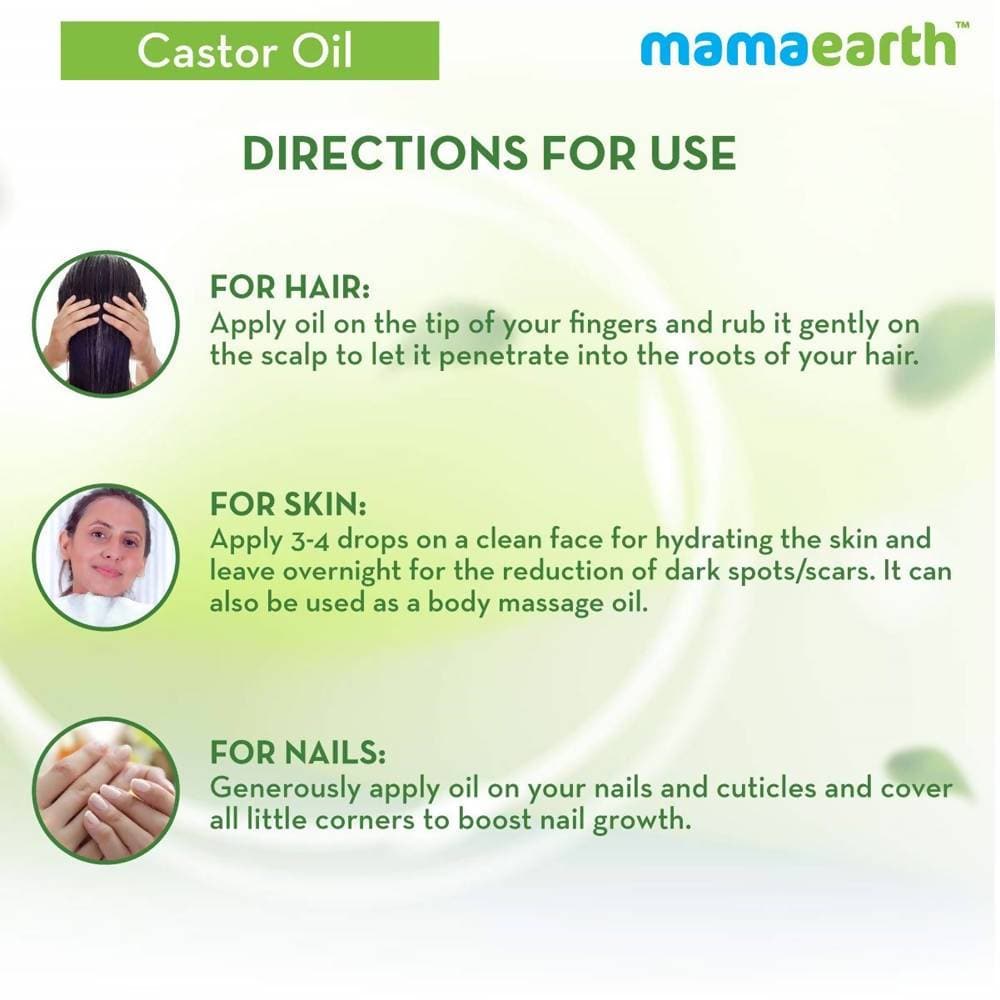 Mamaearth Castor Oil For Skin , Hair and Nails Mamaearth Castor Oil For Skin , Hair and Nails