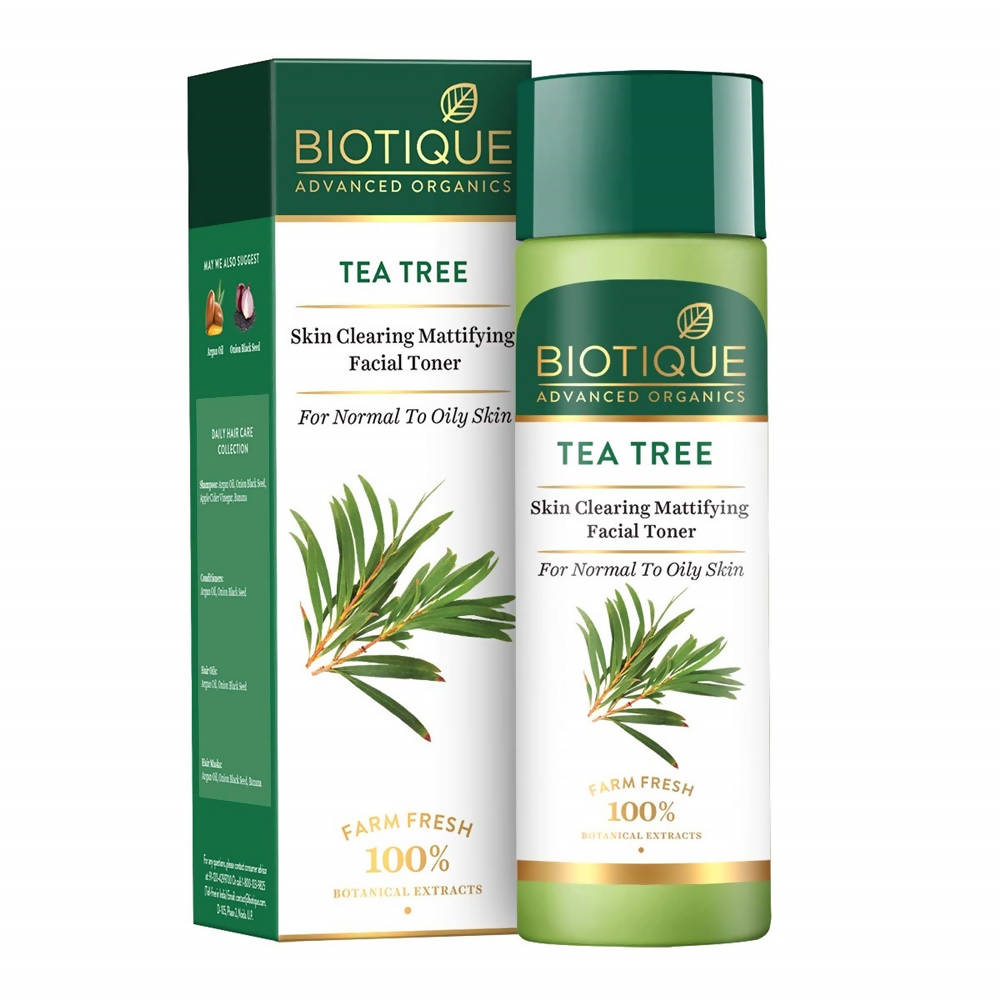Biotique Advanced Organics Tea Tree Skin Clearing Mattifying Facial Toner - Safuron