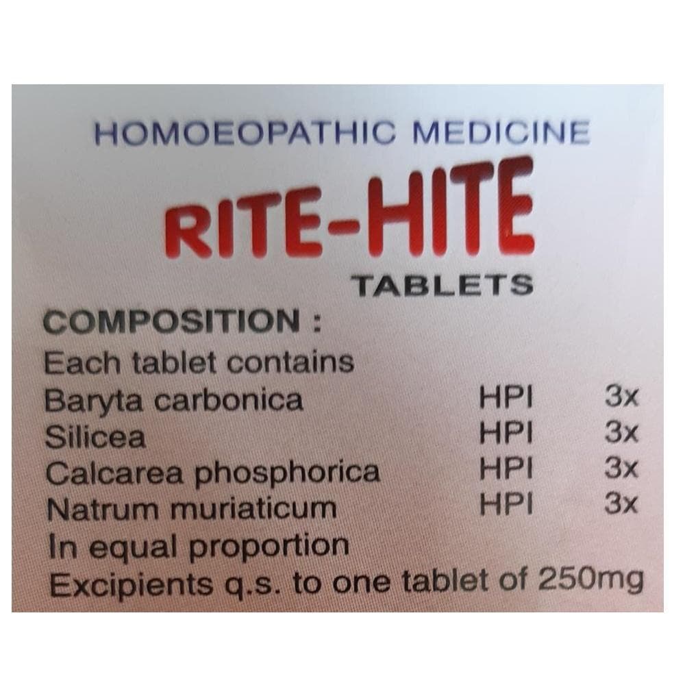 SBL Homeopathy Rite-Hite Tablets SBL Homeopathy Rite-Hite Tablets