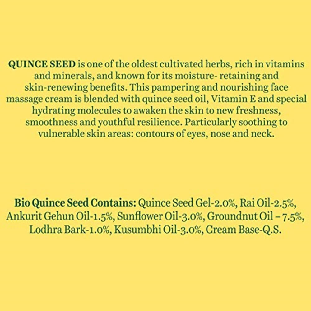 Biotique Advanced Ayurveda Bio Quince Seed Nourishing Face Massage Cream Biotique Advanced Ayurveda Bio Quince Seed Nourishing Face Massage Cream